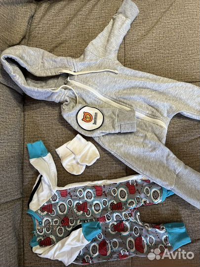 2 пакета вещей на малыша мальчика с рожд. до 6 мес