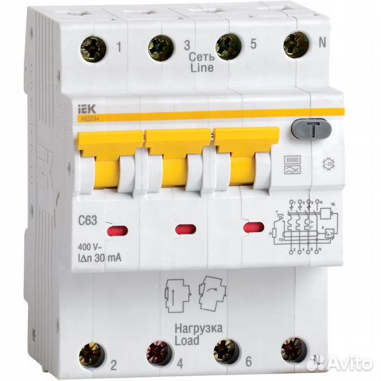 Автоматический выключатель дифференциального тока