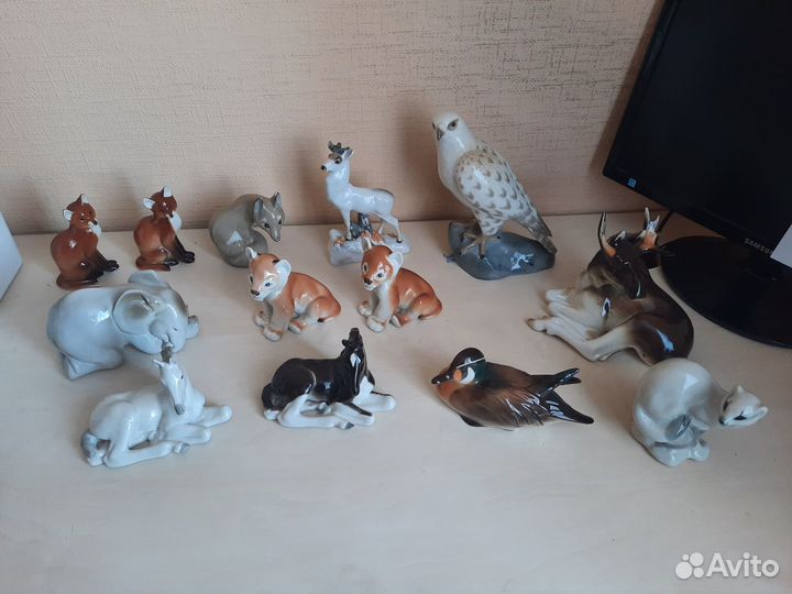 Статуэтки животных лфз фарфор