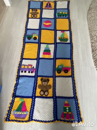 Плед детский вязаный ручная работа