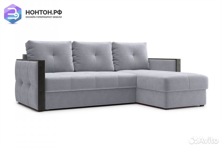 Диван угловой дельфин Инсайд серый