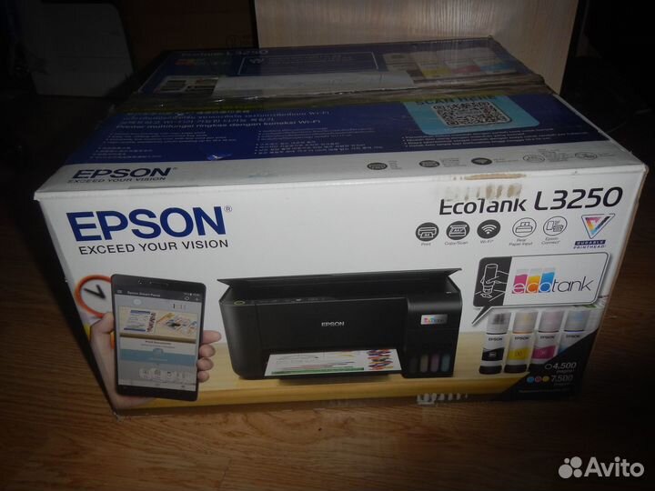 Мфу струйный Epson L3250 цветная печать, A4