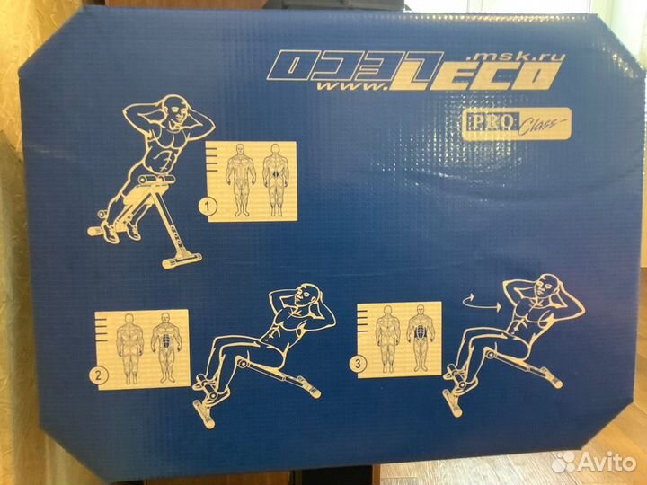 Скамья для пресса и спины Leco