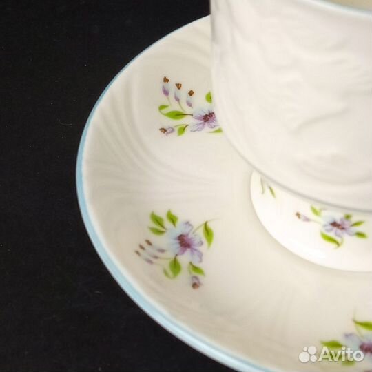 Кофейное трио. Костяной фарфор Crown.Англия.1970