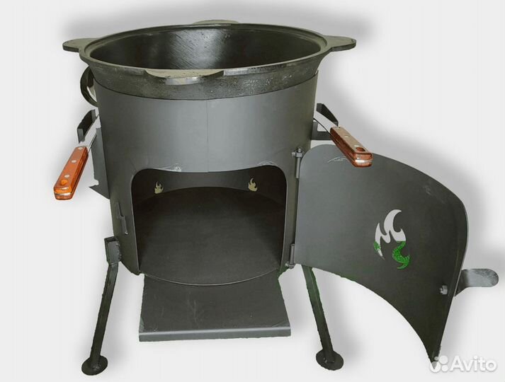 Казан чугунный с Печью (шумовка в подарок)