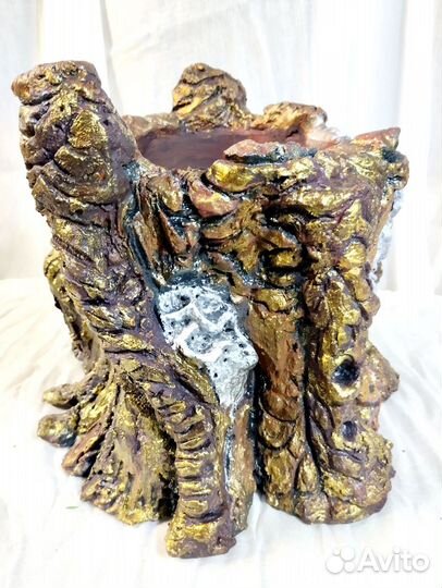 Кашпо для цветов из арт-бетона