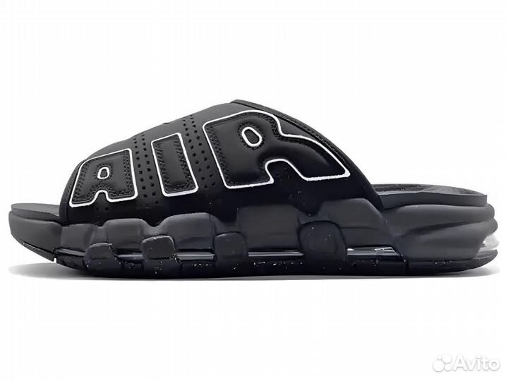 Nike Air More Uptempo Slides Black