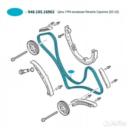 Цепь грм основная porsche