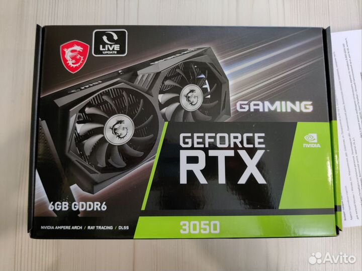 Видеокарта MSI (GeForce RTX 3050 gaming 6G)