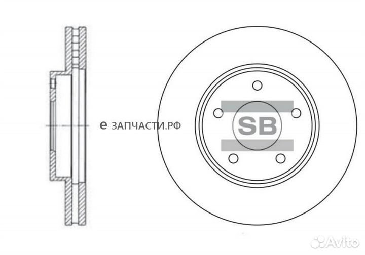 Sangsin brake SD4202 Торм.диск пер.вент.280x28 5 о