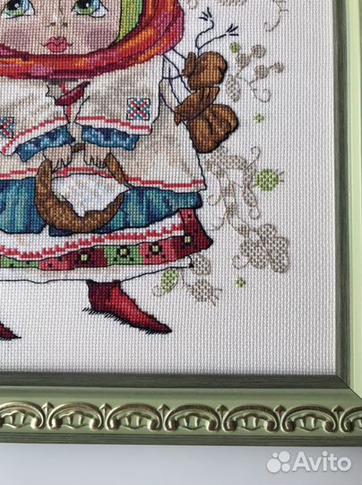 Картина вышитая крестом ручная работа