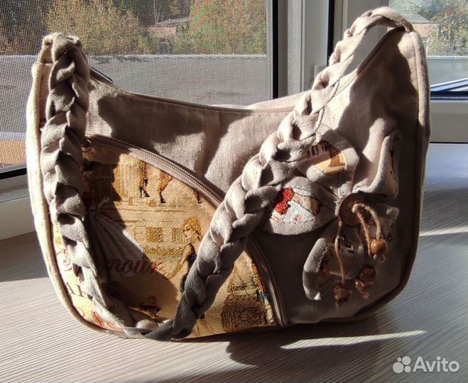 Сумка женская льняная