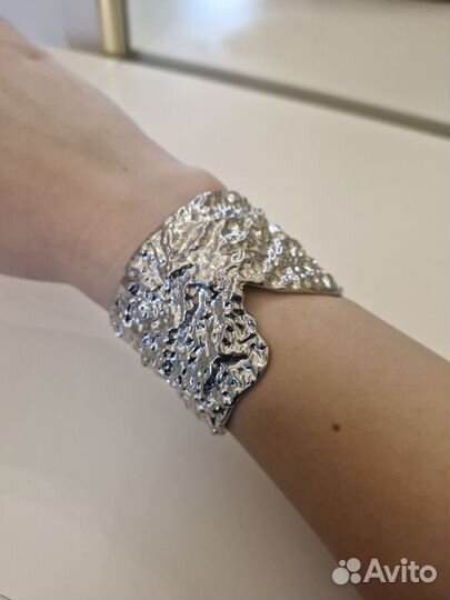 Браслет широкий металлический