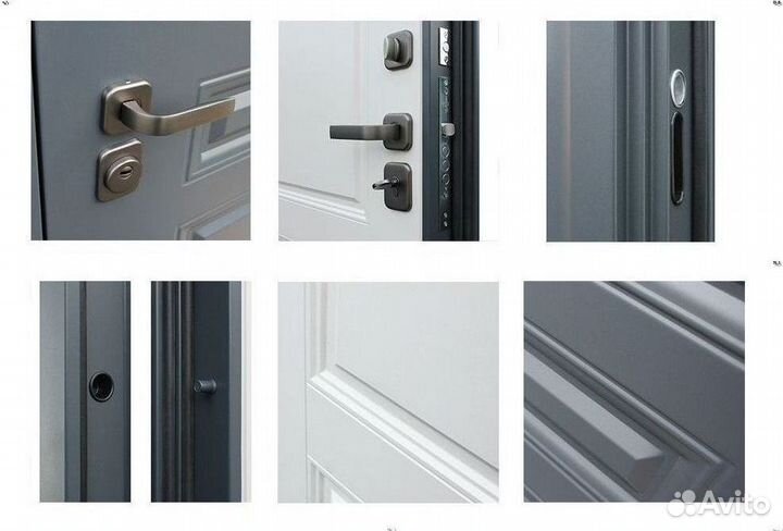 Дверь входная серая металлическая Барселона