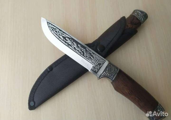 Нож Волк + ножны. Сталь 65X13. Новые
