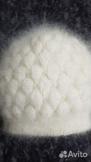 Шапка пуховая женская Варежки пуховые