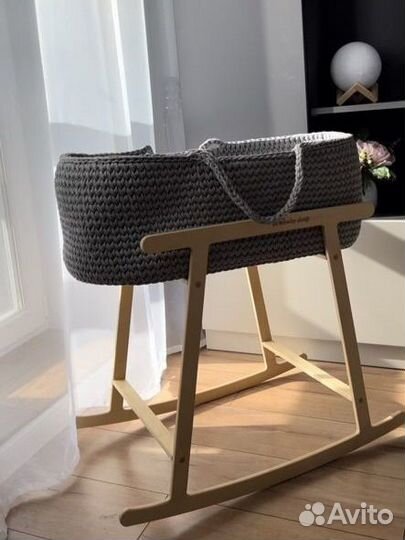 Вязаная люлька колыбель для новорожденных