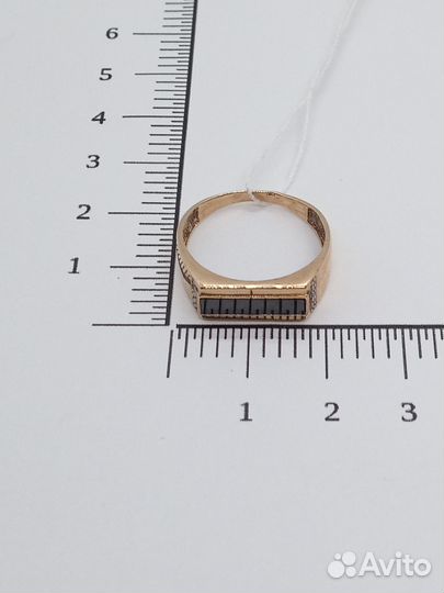 Золотое кольцо с фианитом 19,5р
