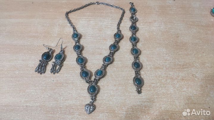 Винтажные украшения СССР малахит