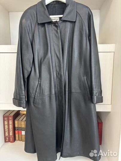 Плащ из натуральной кожи женский