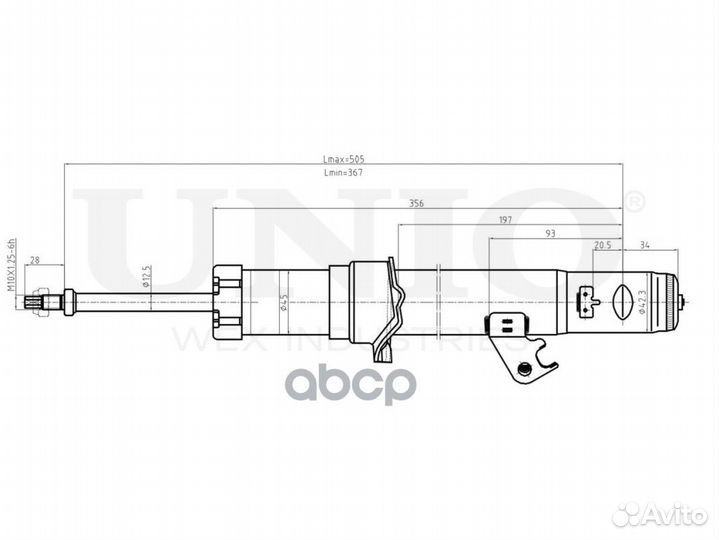 Амортизатор подвески SAB-10009 unio