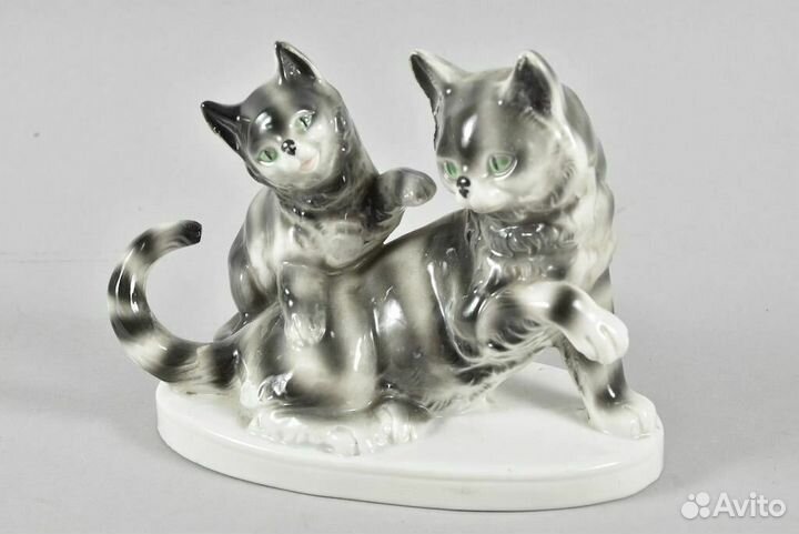 Фарфор.Кошка и котенок - Графенталь, Германия