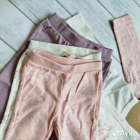 Комплект 5 в 1 боди и штанишки 62-68 см