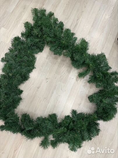 Елка искусственная, гирлянда