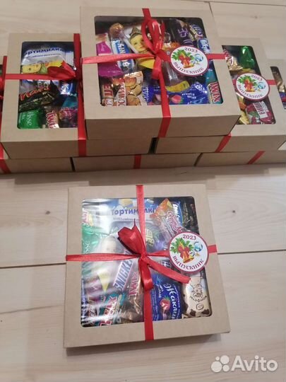 Боксы сладостей съедобные порционные