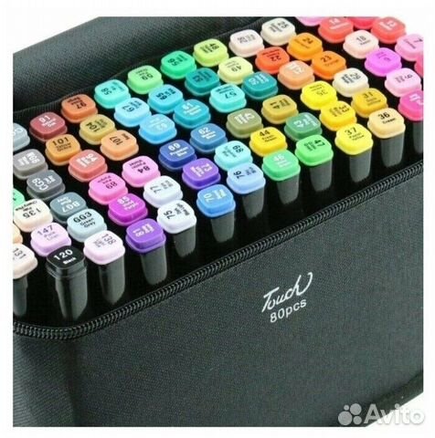Маркеры для скетчинга двухсторонние 80 шт