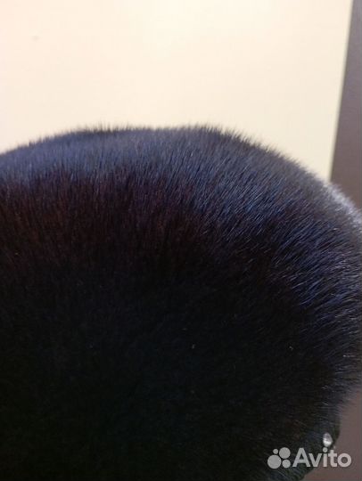 Норковый берёт женский черный (57-58)