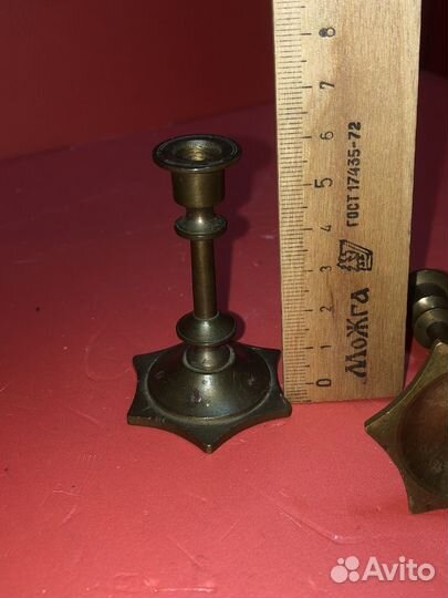 Старинные парные миниатюрные подсвечники до 1917