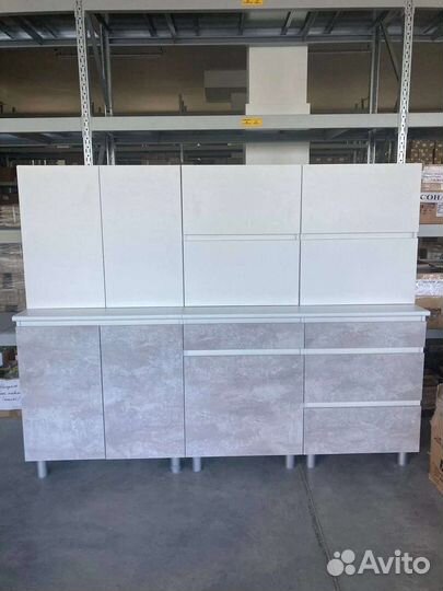 Готовая кухня 2 метра цемент светлый