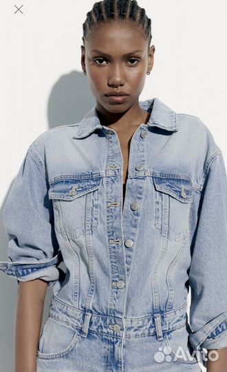 L, Новый джинсовый комбинезон Zara