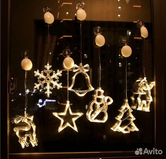 Гирлянды на присосках много