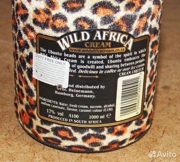 Бутылка от ликёра Wild Africa (юар)