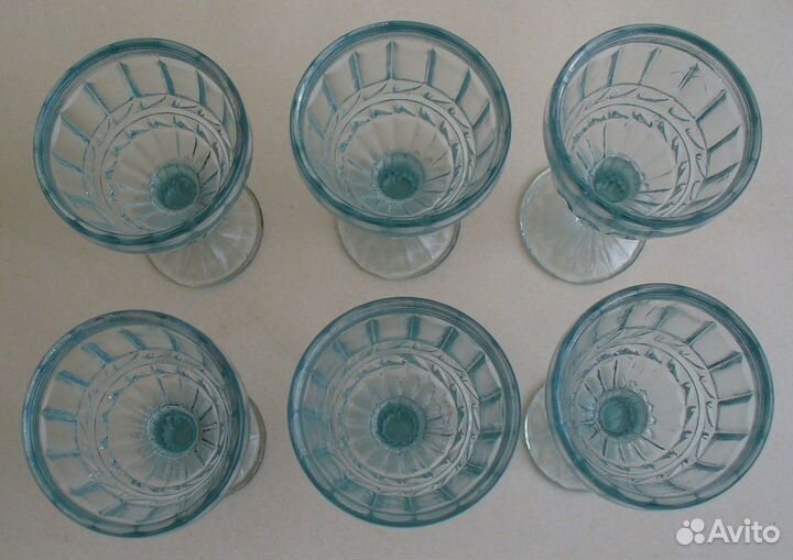 Рюмки Лафитники времён СССР 6 шт Старые Колосья