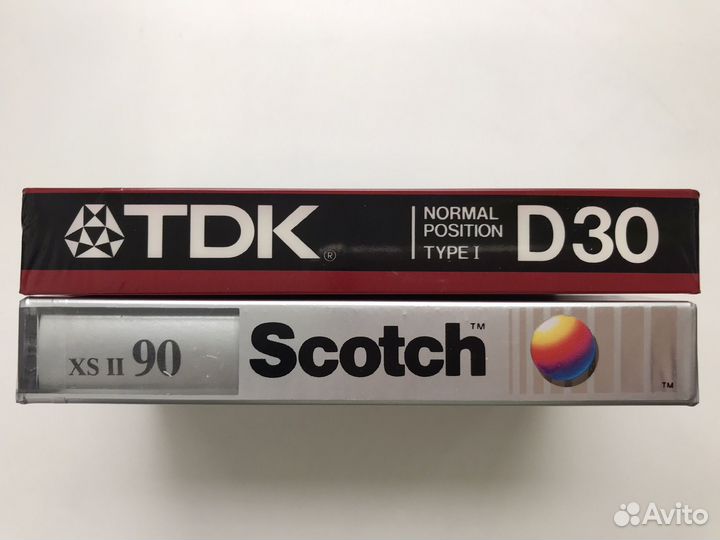 Аудиокассеты TDK D30, Scotch XS II