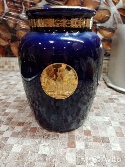 Ваза кобальт гжель