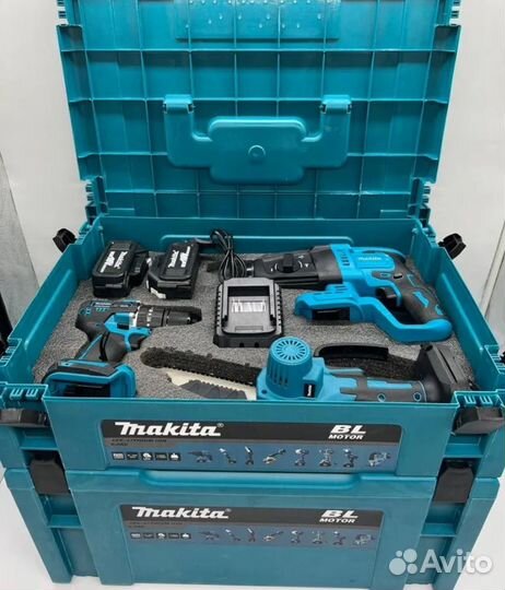 Набор аккумуляторного инструмента makita 8в1