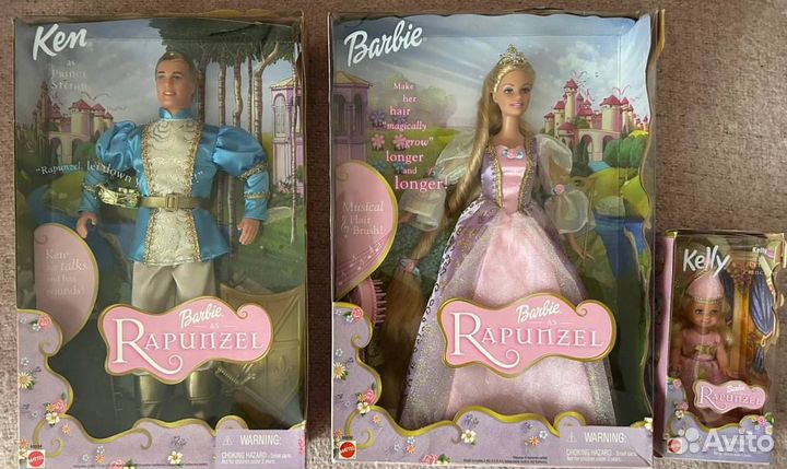 Barbie & Ken Rapunzel & Kelly Petal Princess 2001