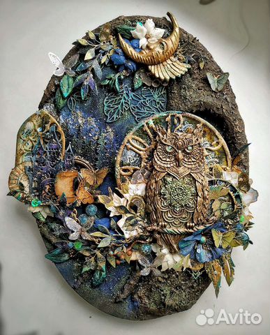 Холст в технике скрапбукинг