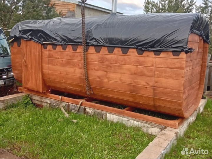 Бани-бочки квадро в наличии