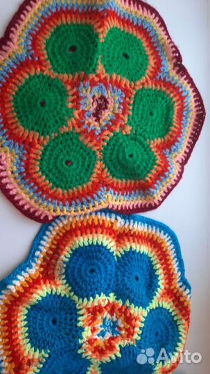 Накидки на сидения, домашние вязаные тапочки 3-е