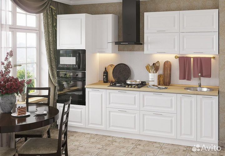 Кухонный гарнитур Ницца Royal-02 Blanco, Белый 280