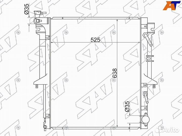 Радиатор охлаждения SAT Mitsubishi L200/ Pajero