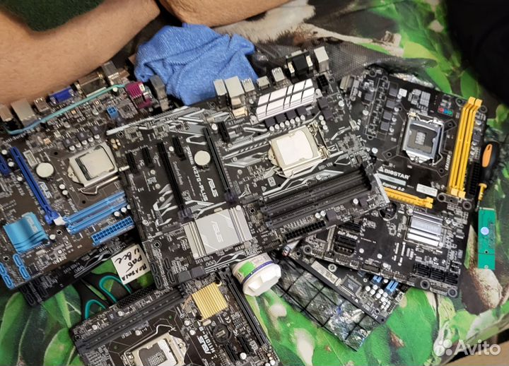 Лот материнок 20шт+ Нерабочие. LGA 1700, 1151