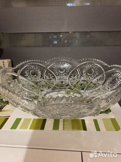 Ваза для фруктов хрусталь