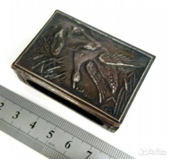 Спичечница мельхиор, антиквариат