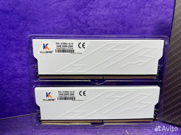 Оперативная память 32Gb 2x16gb DDR4 белые